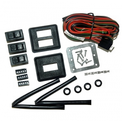 Power Window Conversion Kit 2 Window Switch/Wiring Kit, Black